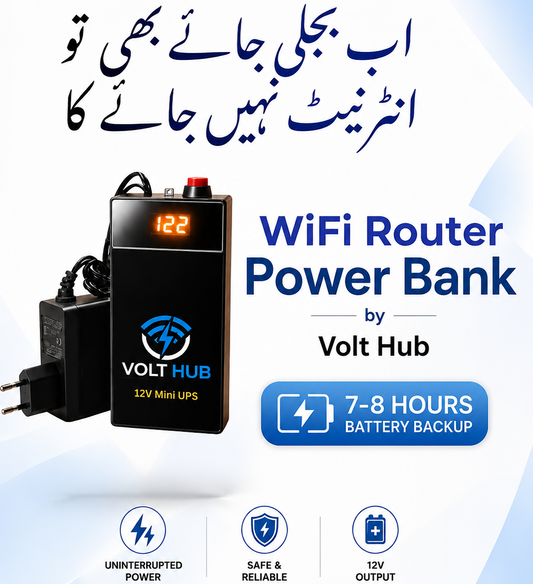 12V wifi router mini UPS 20000 mAH Volt Hub-Free Delivery & Allow To Open